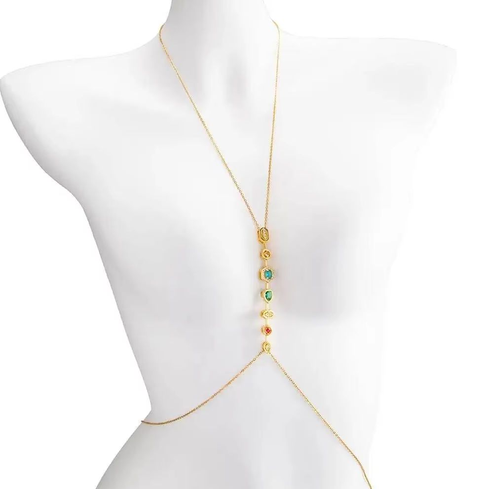 Body Jewelry Waterproof - PuRui Exquisite Colorful Zircon Stainless Steel