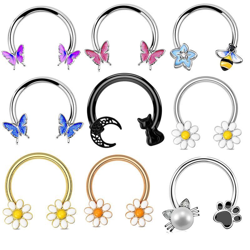 Conch Earring Hoop - 16G Septum Ring Daith Piercing Jewelry