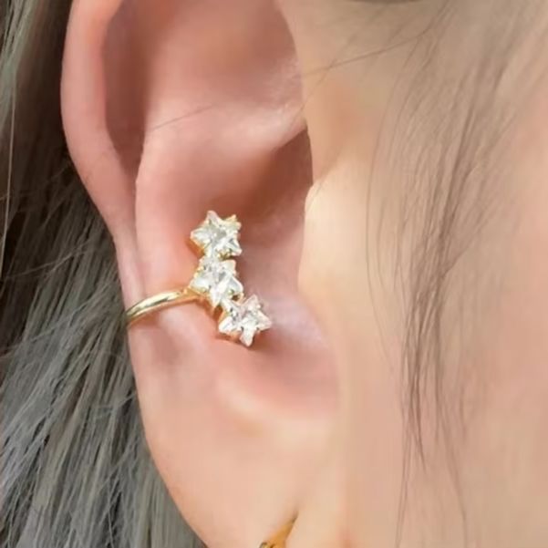 Conch Earring Hoop - 1PCS Fashion Star CZ Zircon Crystal