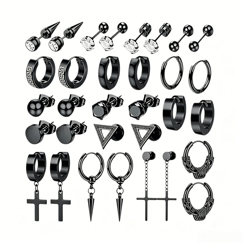 EVISPOL 1 Pair Punk Stainless  - Conch Earring Hoop ulasan dan harga