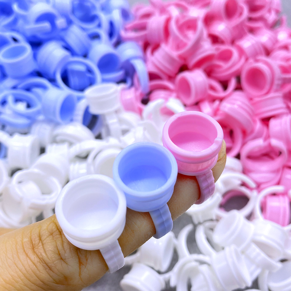100Pcs Disposable Glue Ring Cu - Body Jewelry Tattoo ulasan dan harga