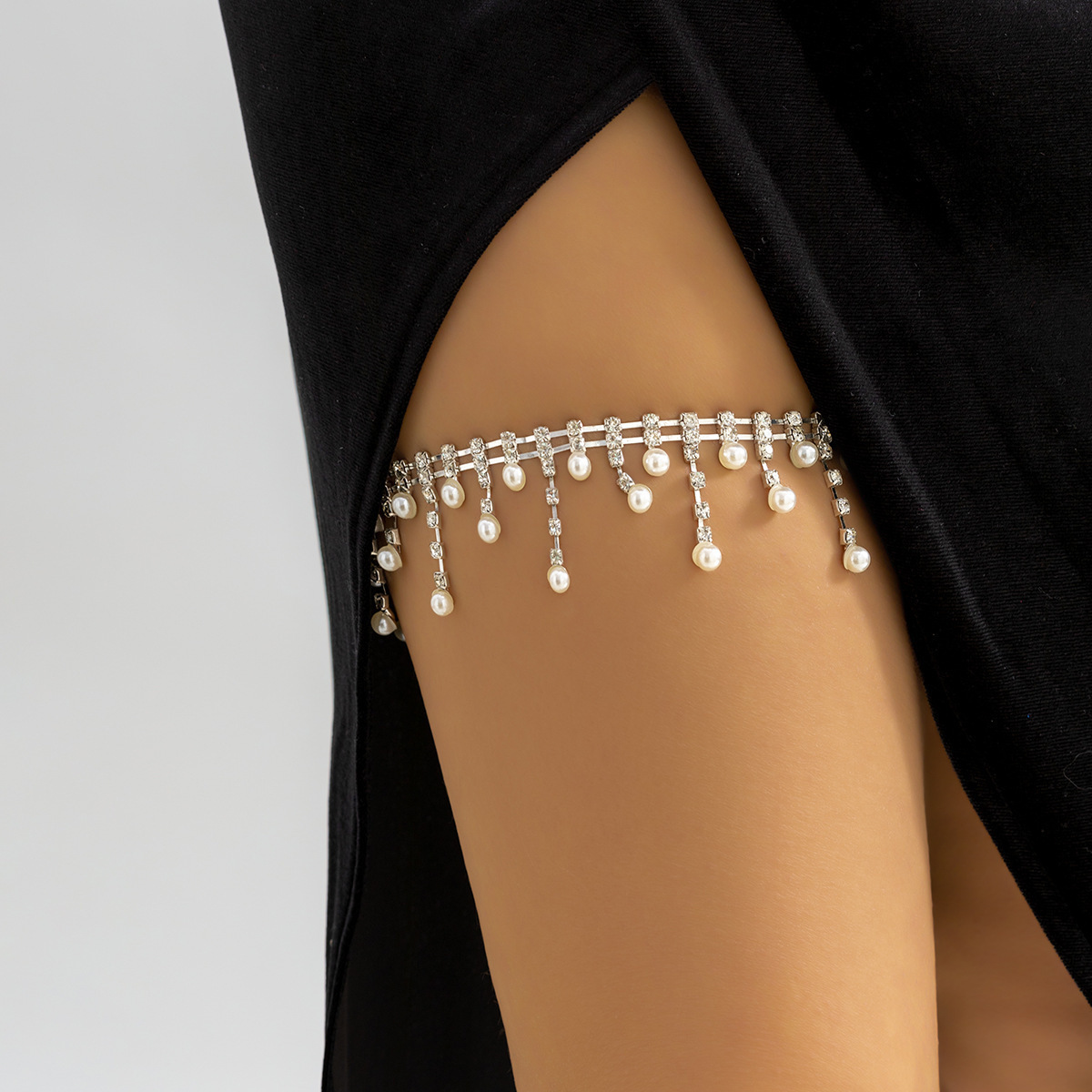 Beaded Pearl Leg Chain for Wom - Body Jewelry Thigh Chain ulasan dan harga