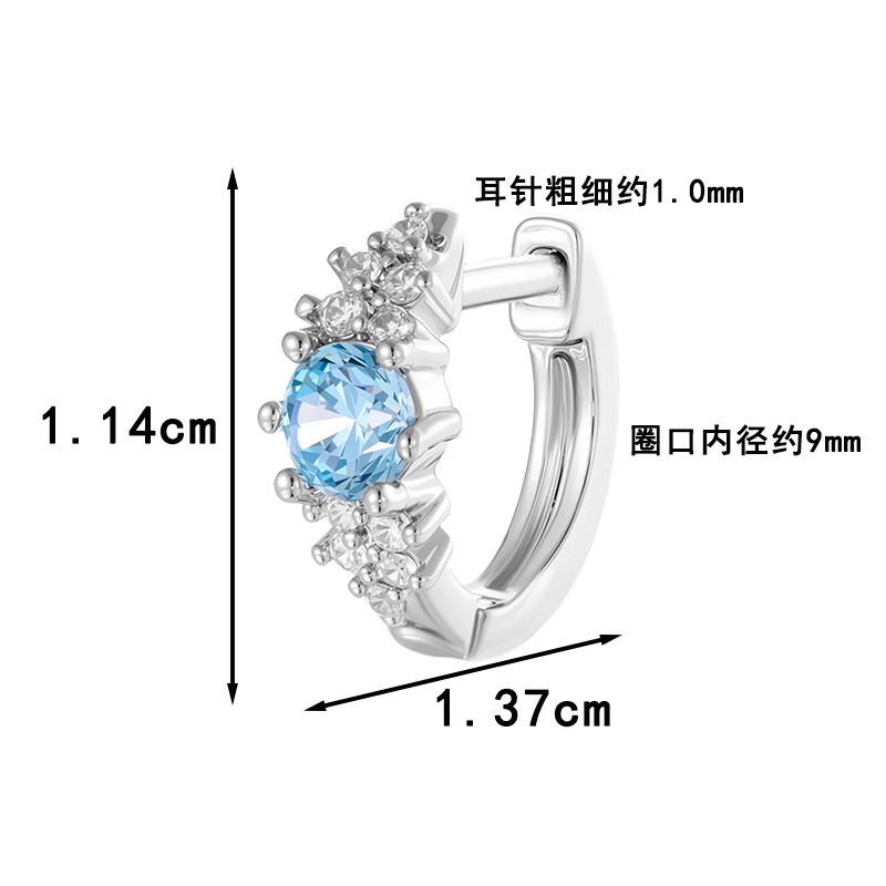 Crystal Cubic Zircon Ear Hoop, - Conch Earring Hoop ulasan dan harga