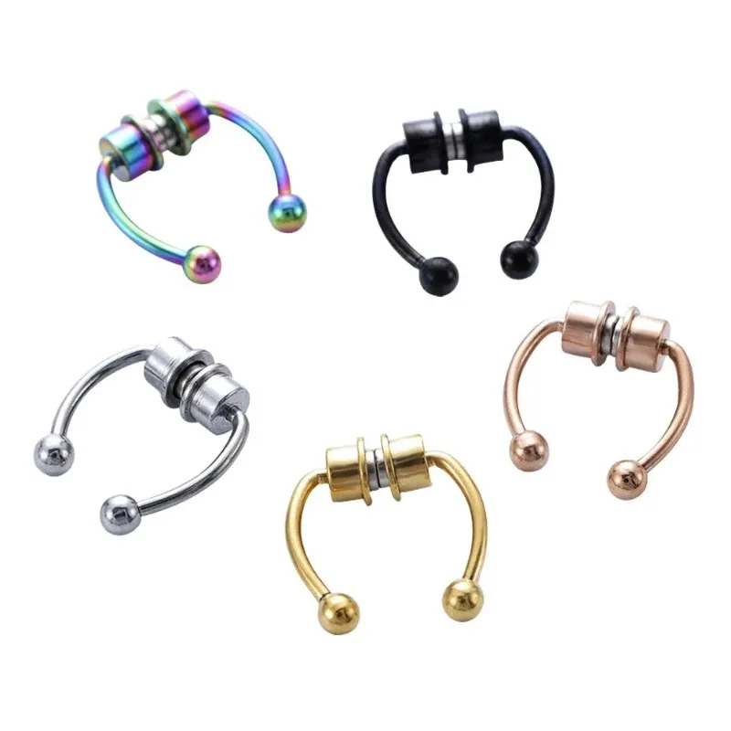 1/2/3Pcs Fake Magnetic Nose Ri - Body Jewelry And Piercing ulasan dan harga