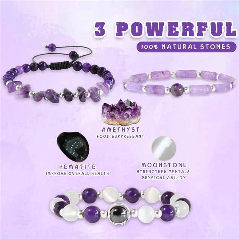 3pcs/Set Body-Purifying Amethy - Body Jewelry Changing Kit ulasan dan harga