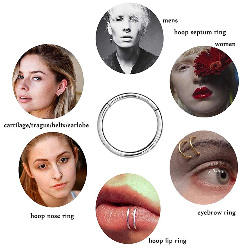 16G 316L Surgical Steel Hinged - Body Jewelry And Piercing ulasan dan harga