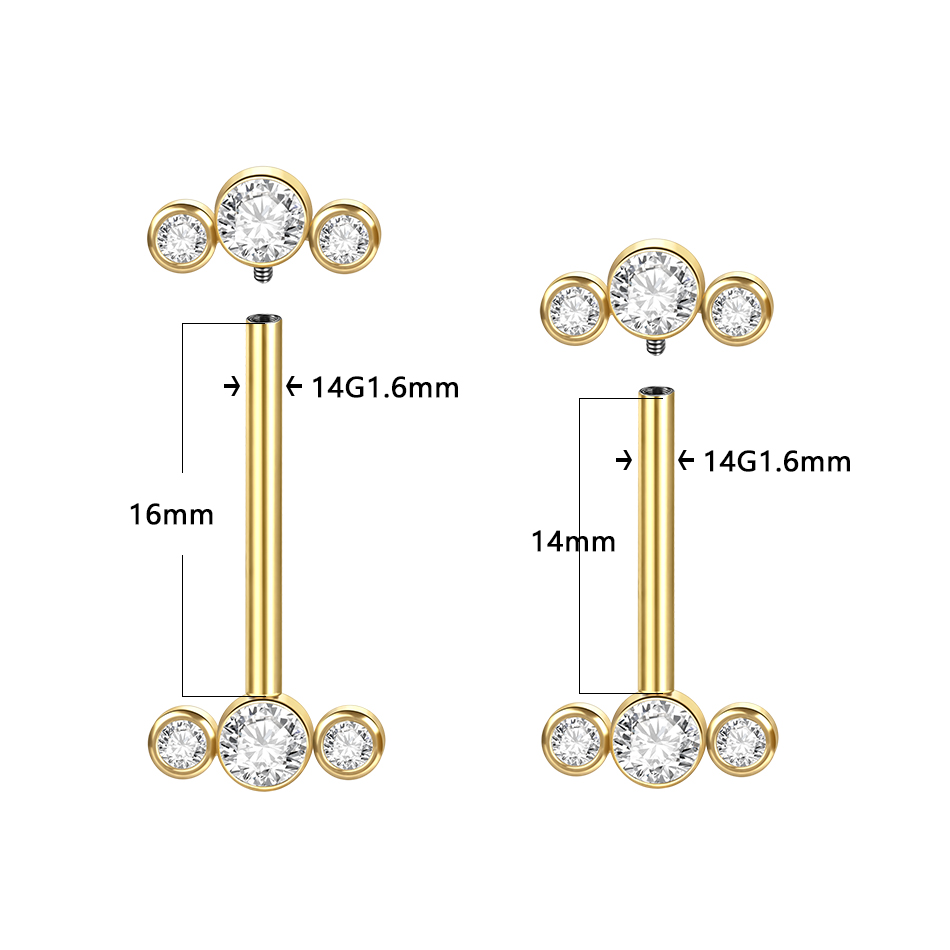1/5PCS G23 Titanium PIERC Gold - Body Jewelry Changing Kit ulasan dan harga