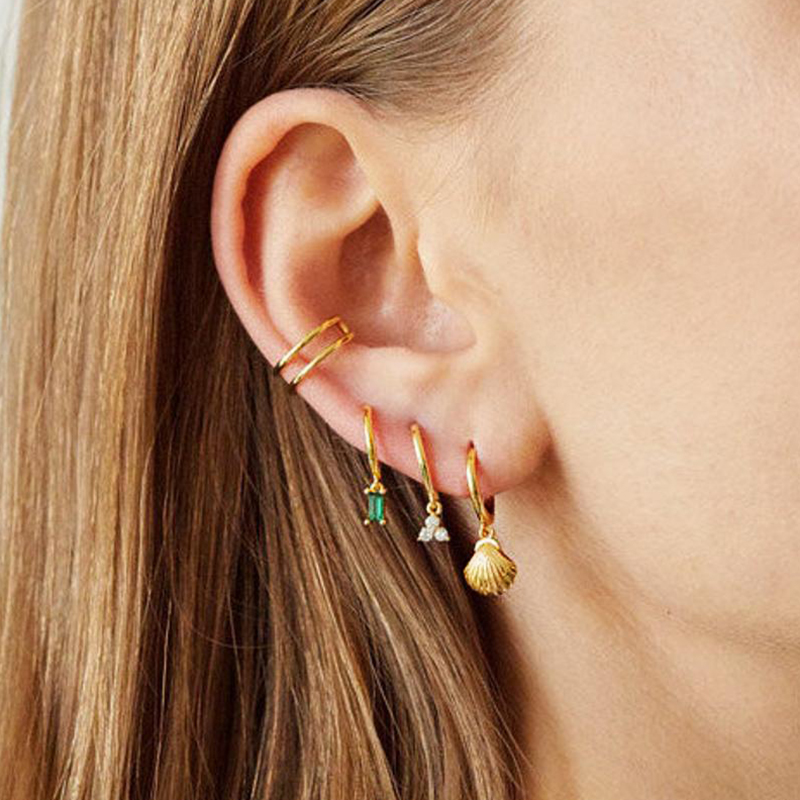 925 Sterling Silver Needle She - Conch Earring Hoop ulasan dan harga