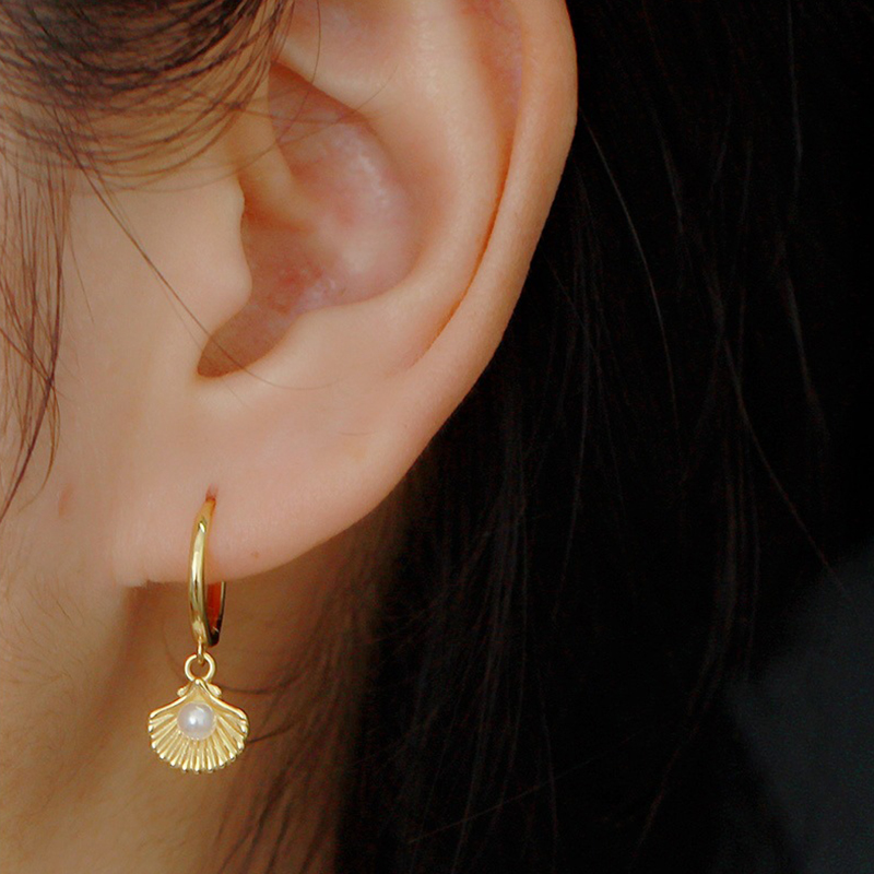 925 Sterling Silver Needle She - Conch Earring Hoop ulasan dan harga