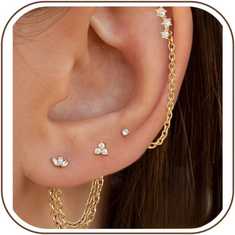 Bobisty Silver Needle Stud Ear - Conch Earring Hoop ulasan dan harga