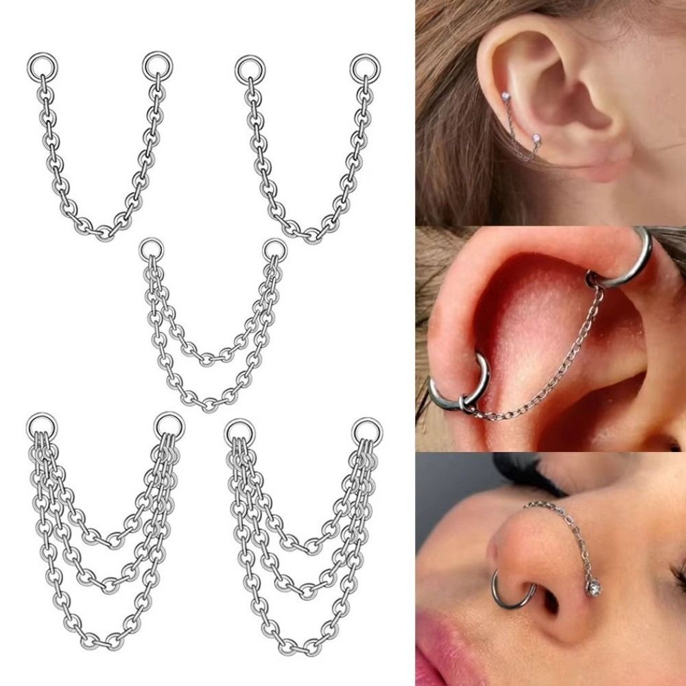 Fashion Titanium Nose Chain Do - Body Jewelry And Piercing ulasan dan harga