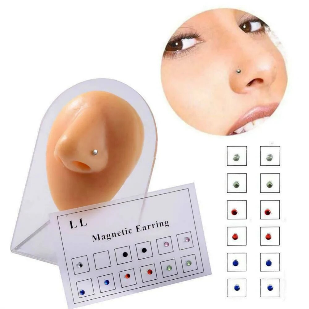 12PCS/Card Fake Cheater Non Pi - Body Jewelry Nose Ring ulasan dan harga