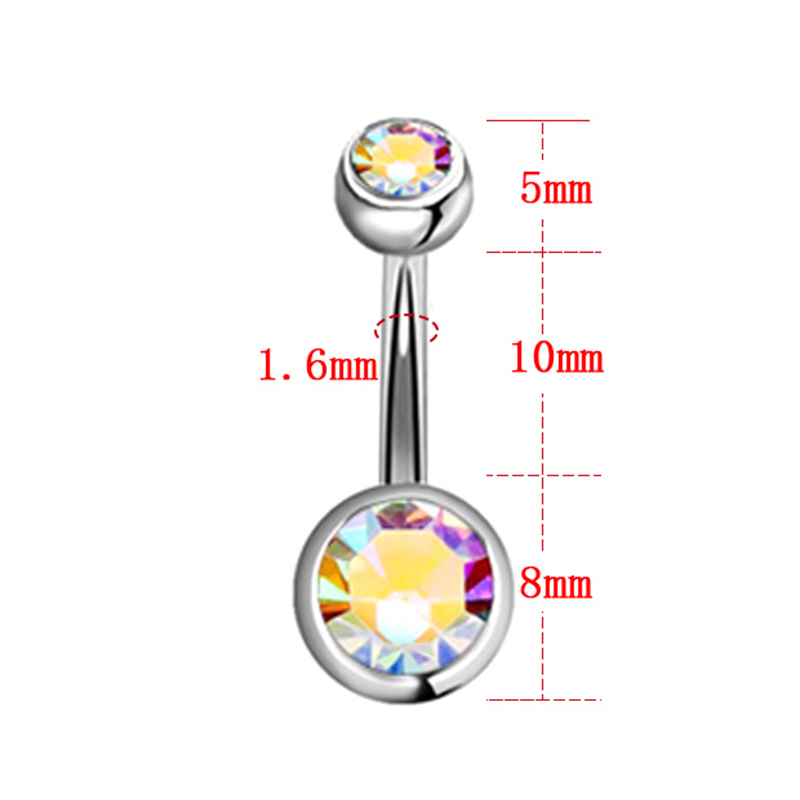 1 Set Crystal Rhinestone Belly - Body Jewelry Changing Kit ulasan dan harga