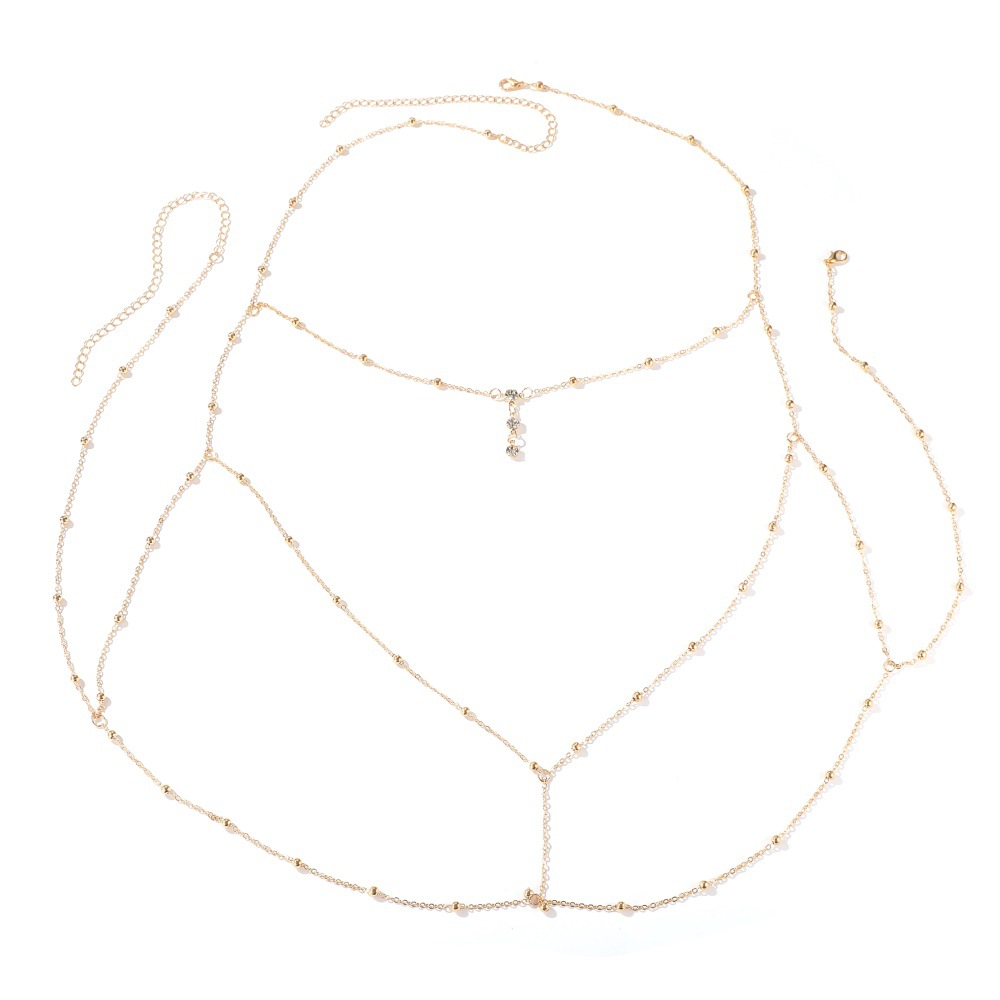 Sexy Crystal Chest Chain Harne - Body Jewelry Harness ulasan dan harga