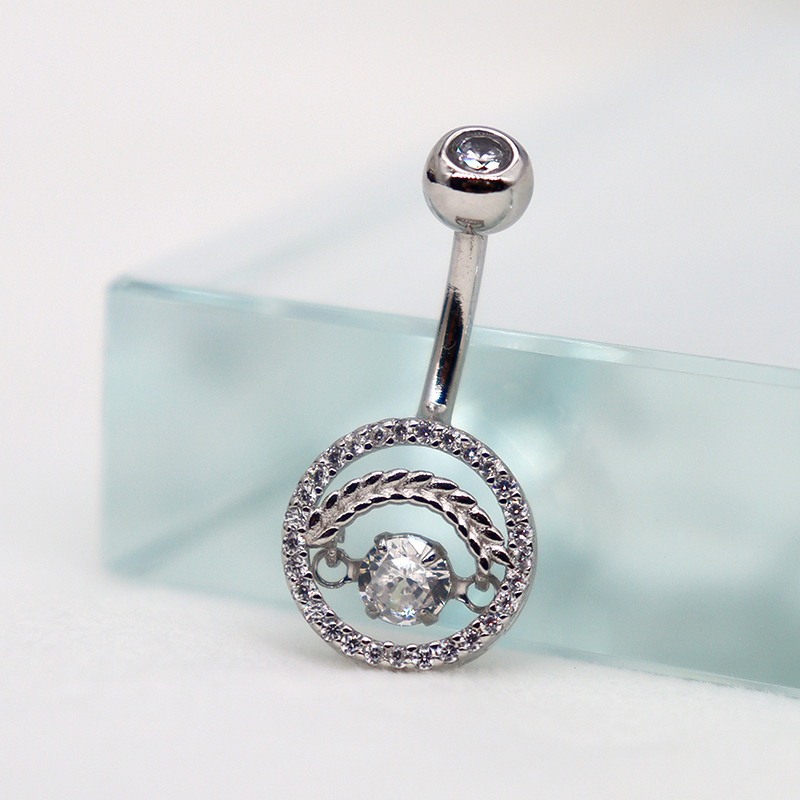 Piercing Belly Button Silver 9 - Body Jewelry Good Quality ulasan dan harga