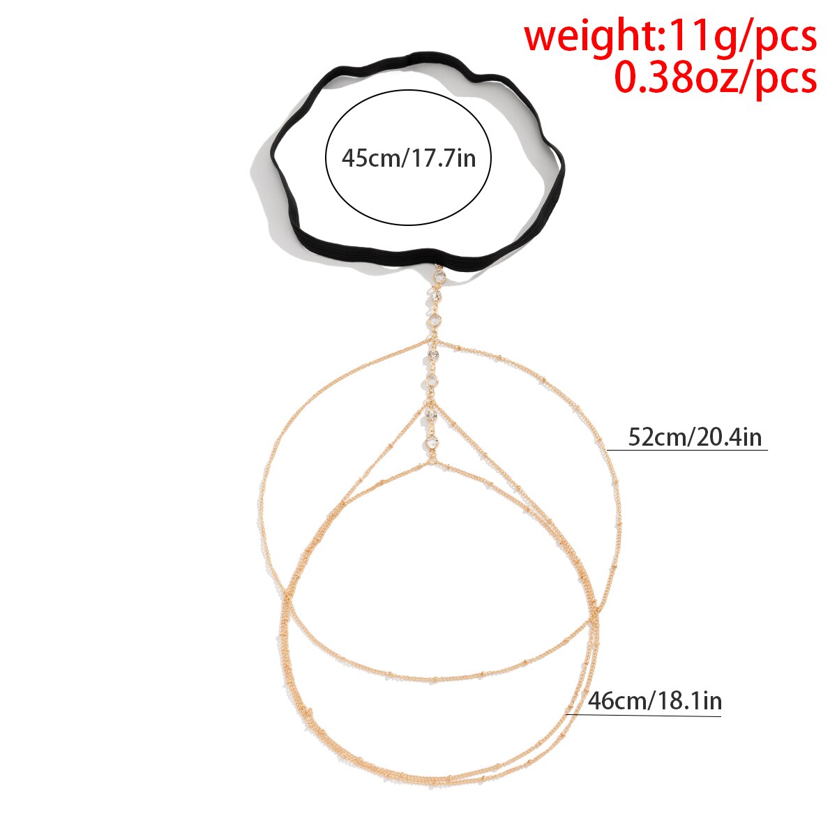 Boho Elastic Band Crystal Leg  - Body Jewelry Thigh Chain ulasan dan harga