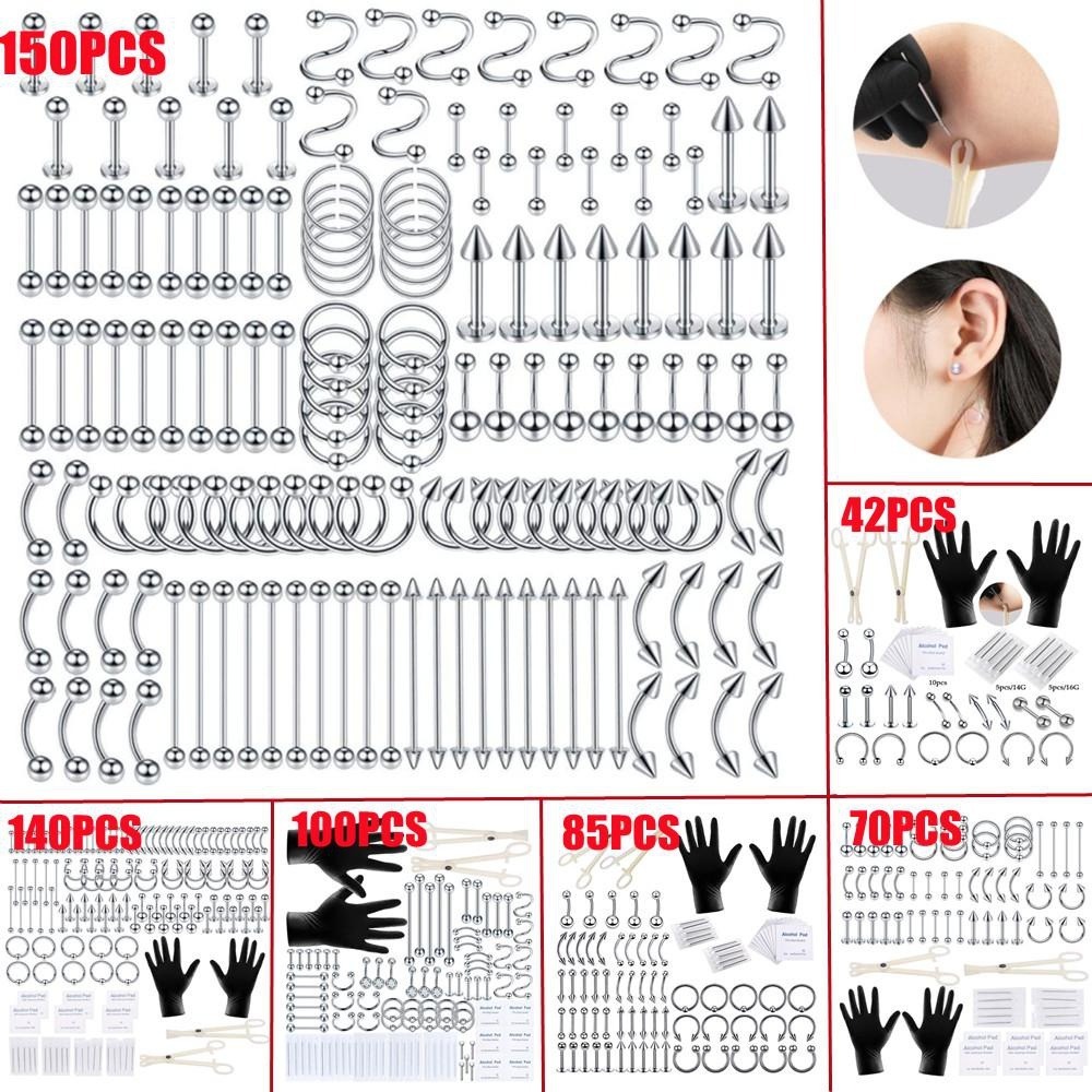 150/140/85/70/42Pcs Body Pierc - Body Jewelry And Piercing ulasan dan harga
