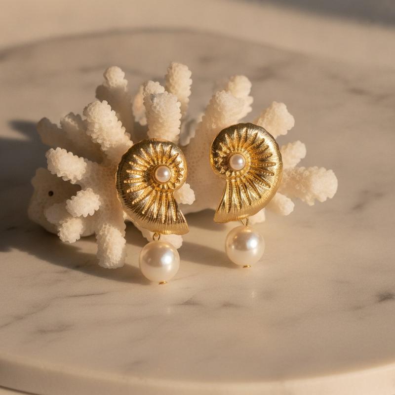 2Pcs Simulated Pearl Conch Ear - Conch Earring Hoop ulasan dan harga