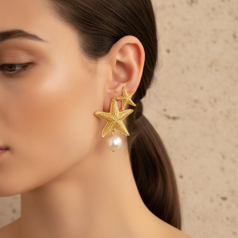 2Pcs Simulated Pearl Conch Ear - Conch Earring Hoop ulasan dan harga