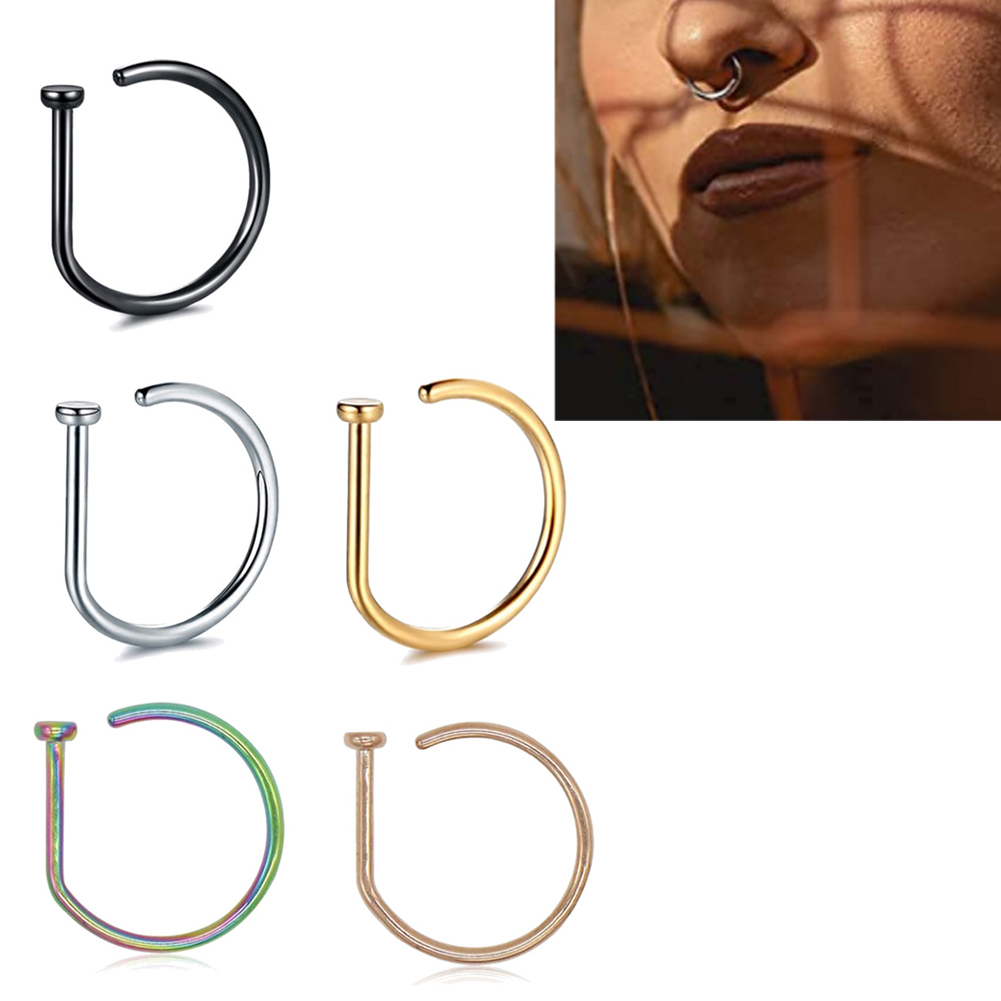 1PC Woman Man Fake Nose Rings  - Body Jewelry Nose Ring ulasan dan harga