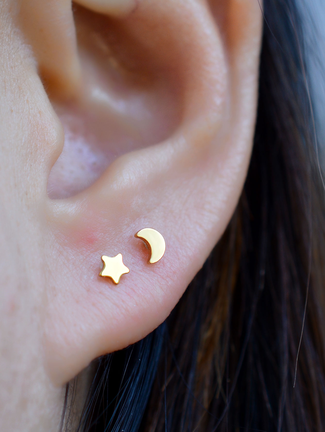 16G Piercing Titanium Steel In - Body Jewelry Flat Back ulasan dan harga