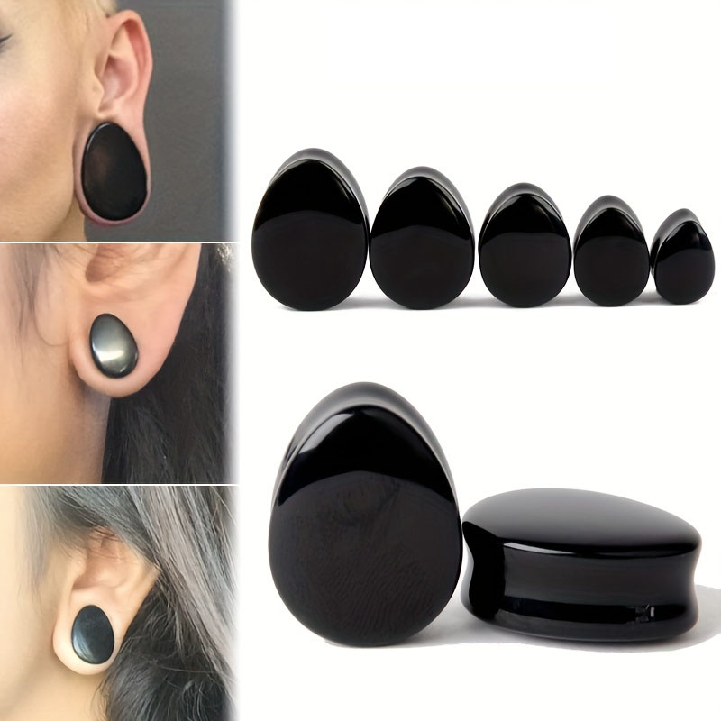 1 Pair Men's Water Drop Shape  - Body Jewelry Gauge Sizes ulasan dan harga