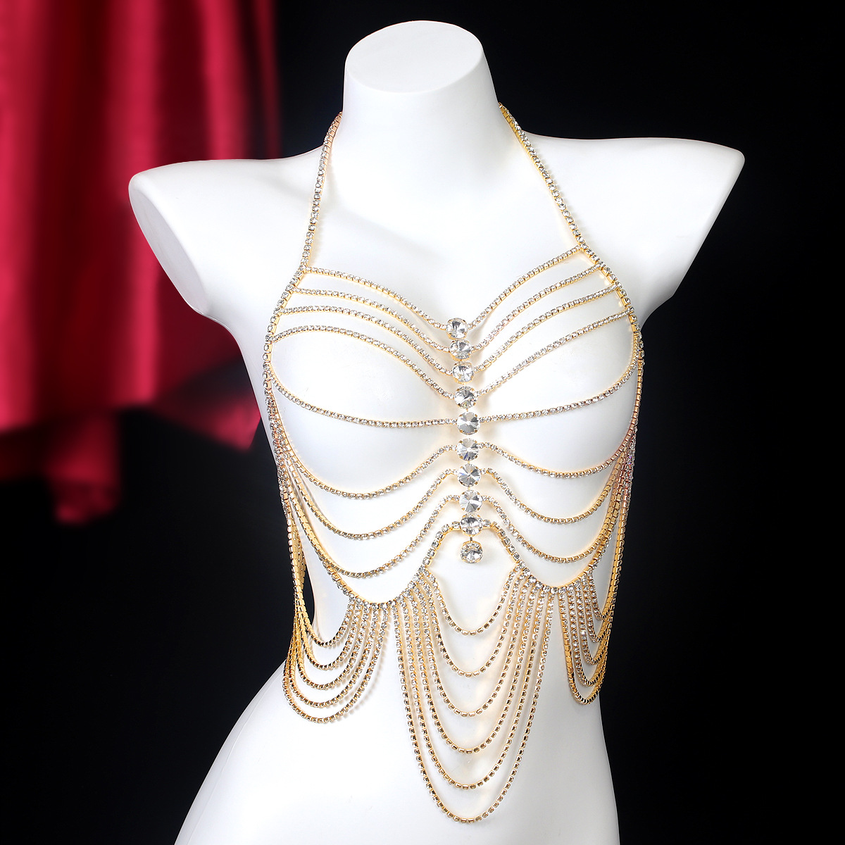 Luxurious Stripe Tassels Retro - Body Jewelry Harness ulasan dan harga