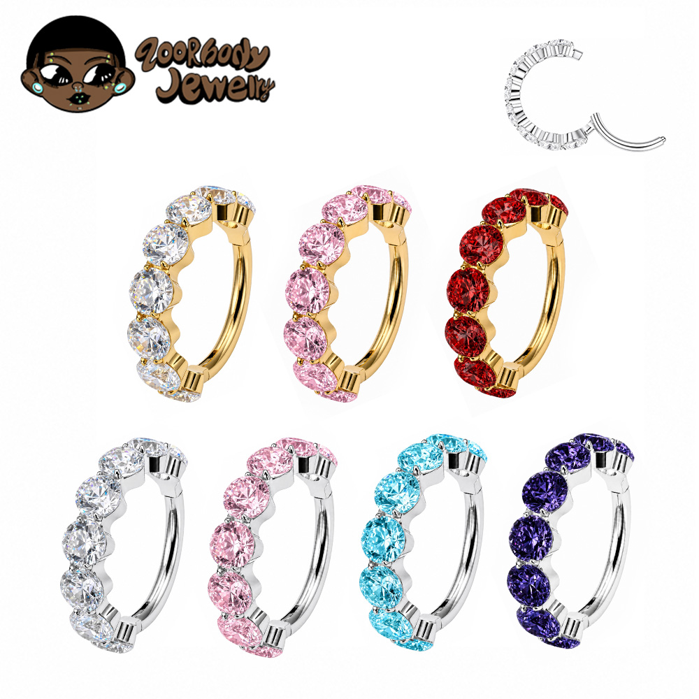 ZOOR F136 Titanium Luxury Zirc - Conch Earring Hoop ulasan dan harga