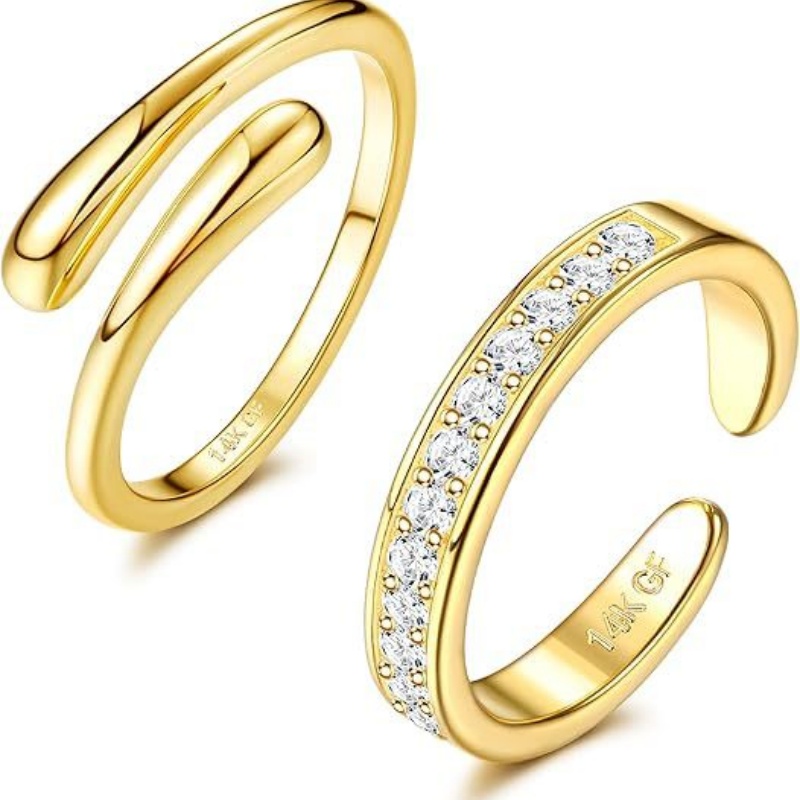 14K Gold-Plated Adjustable Zir - Body Jewelry Changing Kit ulasan dan harga
