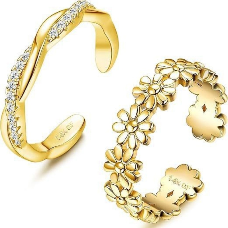 14K Gold-Plated Adjustable Zir - Body Jewelry Changing Kit ulasan dan harga
