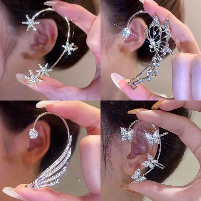 Luxury Star Butterfly Clip Ear - Conch Earring Hoop ulasan dan harga