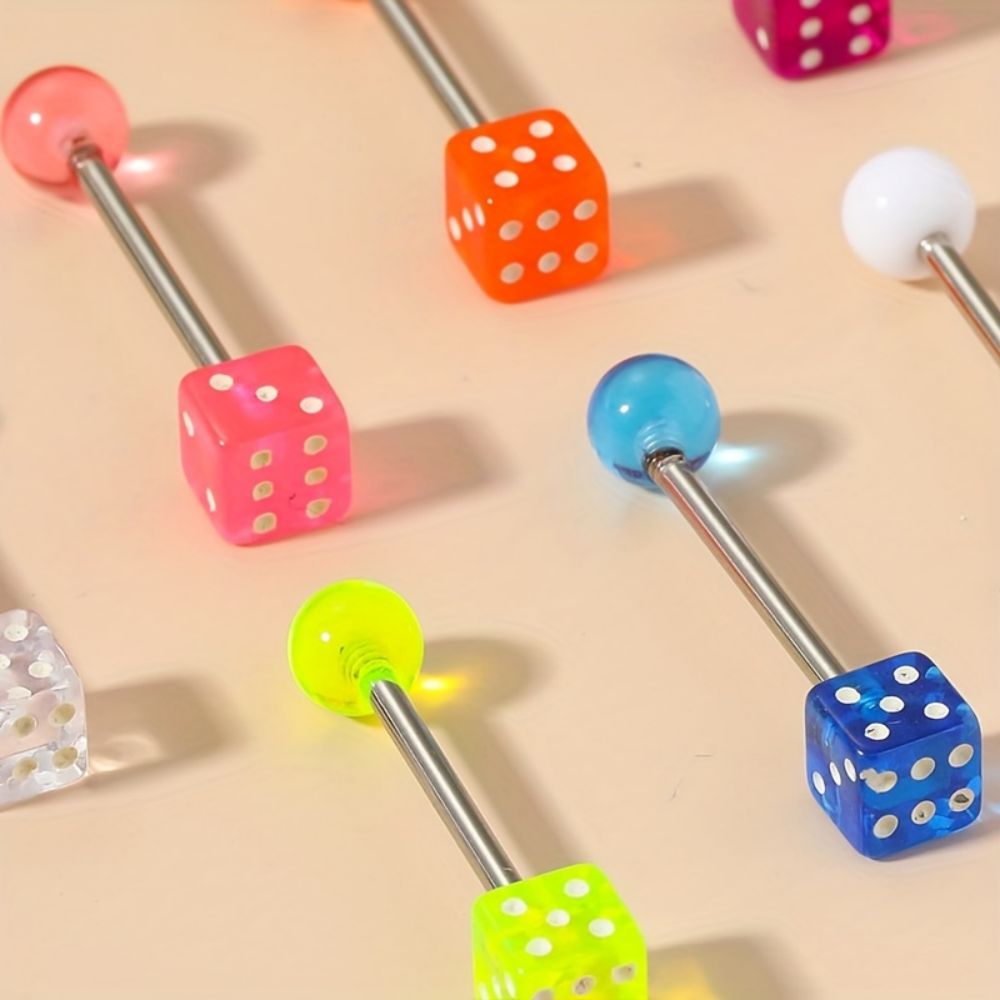 10pcs Tongue Nails Set Multico - Body Jewelry Changing Kit ulasan dan harga