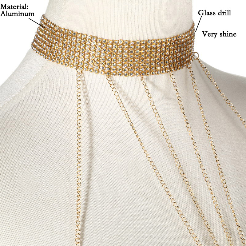Gold Color Body Chain Women  R - Qualiti Body Jewelry ulasan dan harga