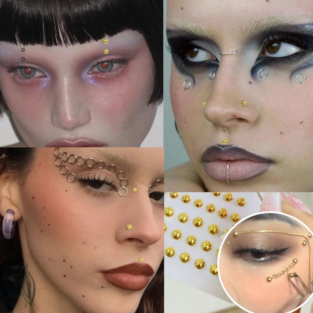 661Pcs Set Face Fake Piercings - Body Jewelry Nose Ring ulasan dan harga