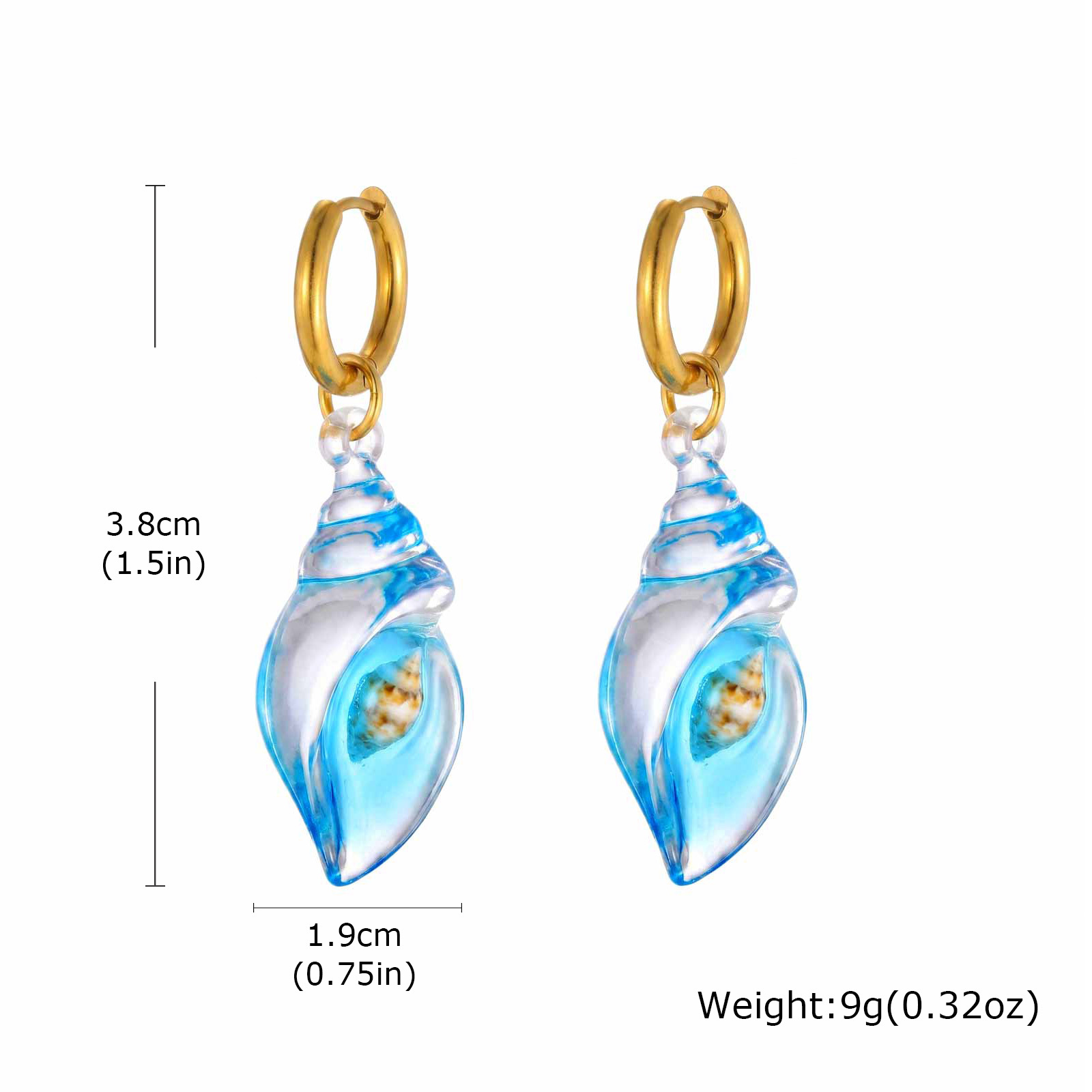 Conch Hoop Earrings for Women  - Conch Earring Hoop ulasan dan harga