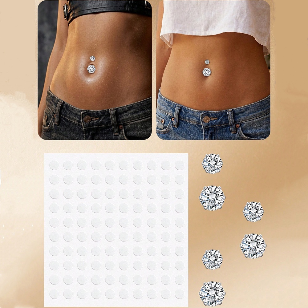 Fake Belly Piercing Cubic Zirc - Body Jewelry And Piercing ulasan dan harga