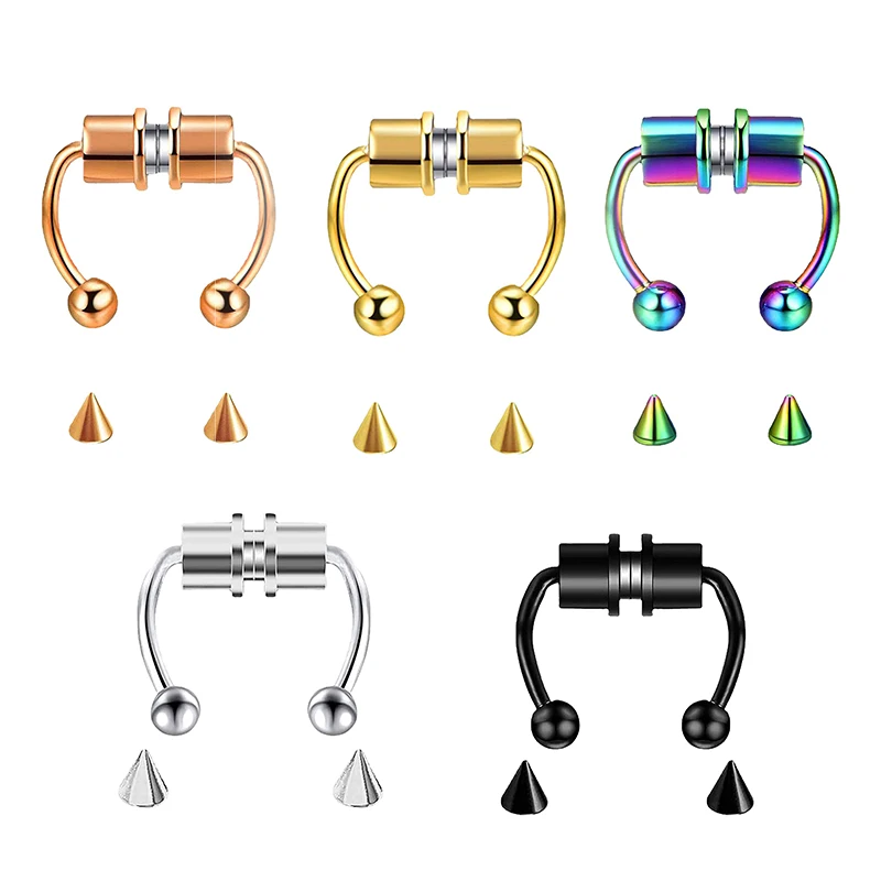 Fake Piercing Nose Ring Hoop S - Body Jewelry Nose Ring ulasan dan harga