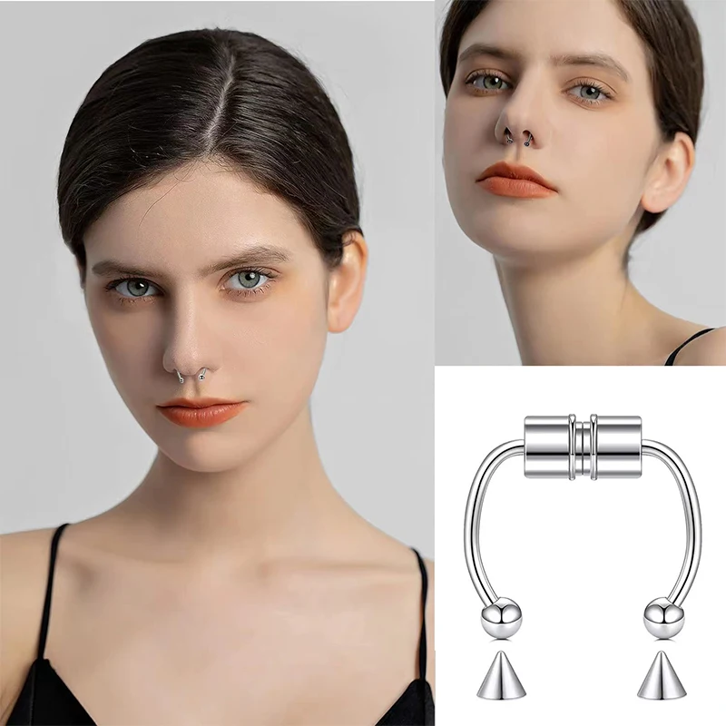 Fake Piercing Nose Ring Hoop S - Body Jewelry Nose Ring ulasan dan harga