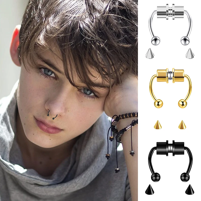 Fake Piercing Nose Ring Hoop S - Body Jewelry Nose Ring ulasan dan harga