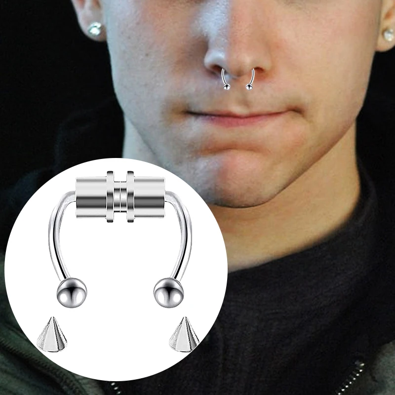 Fake Piercing Nose Ring Hoop S - Body Jewelry Nose Ring ulasan dan harga