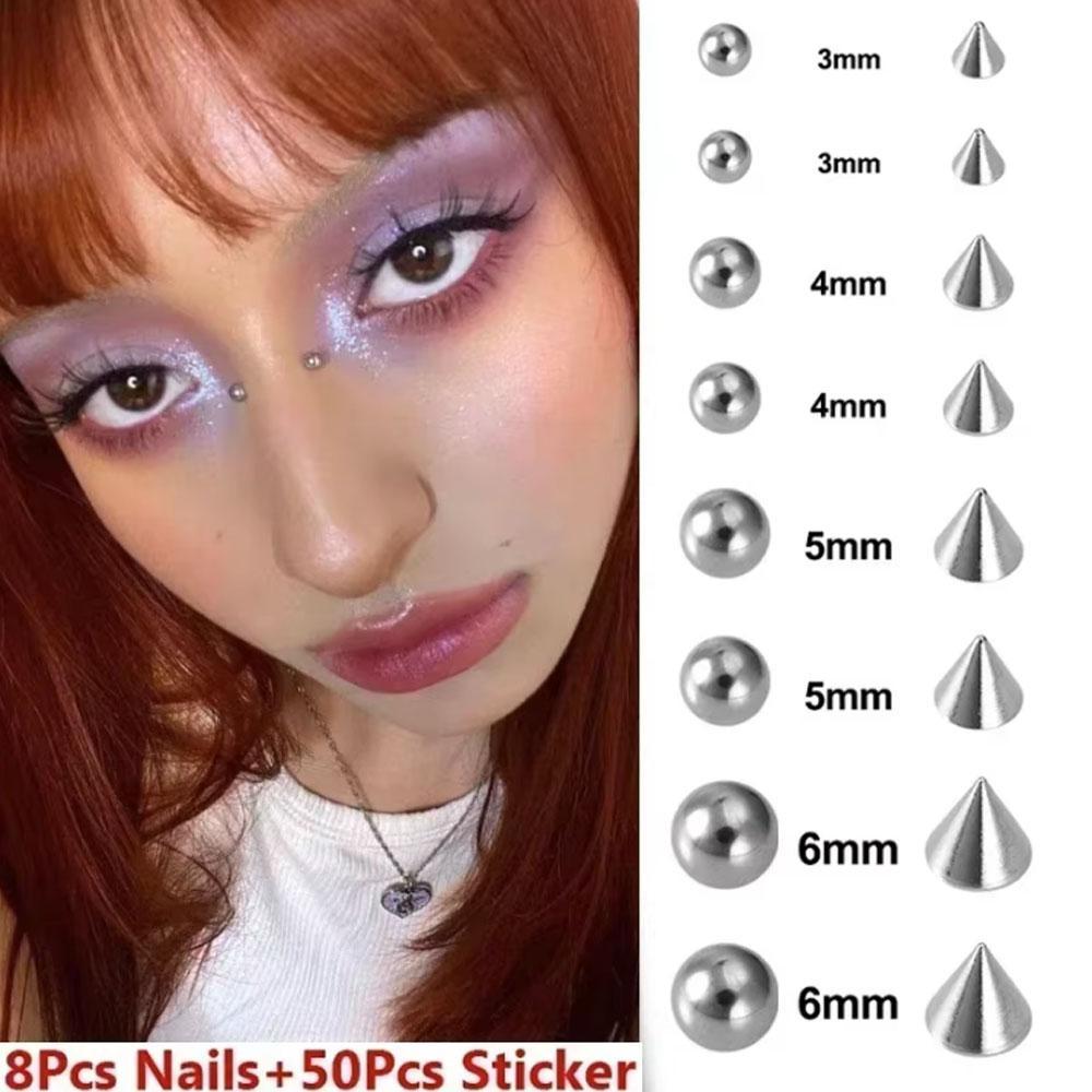 58-180pcs Set Non Piercing Lip - Body Jewelry And Piercing ulasan dan harga