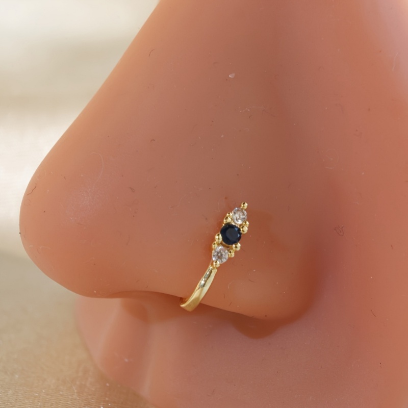 1-piece set of blue zircon nos - Body Jewelry Nose Ring ulasan dan harga