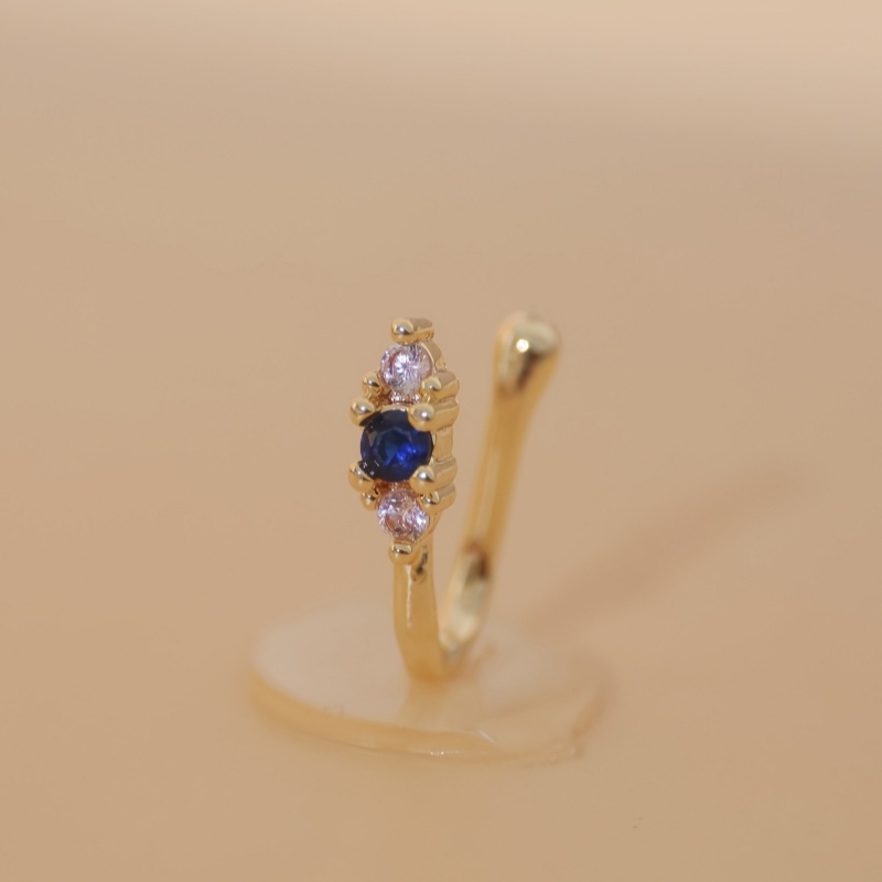 1-piece set of blue zircon nos - Body Jewelry Nose Ring ulasan dan harga