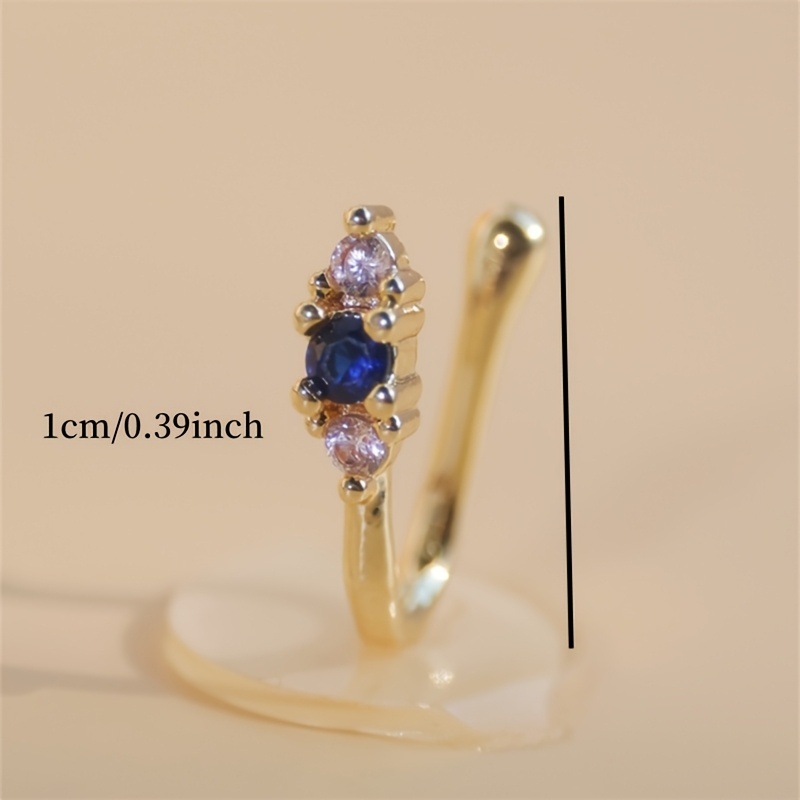 1-piece set of blue zircon nos - Body Jewelry Nose Ring ulasan dan harga