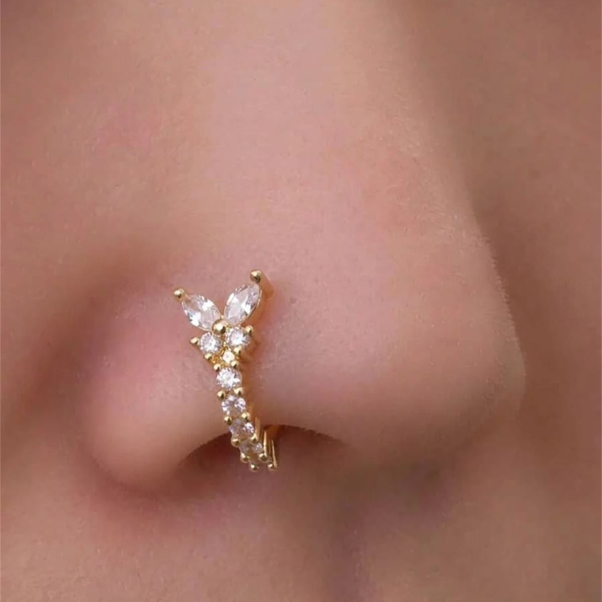1PC Y - Shape Design No Pierci - Body Jewelry Nose Ring ulasan dan harga