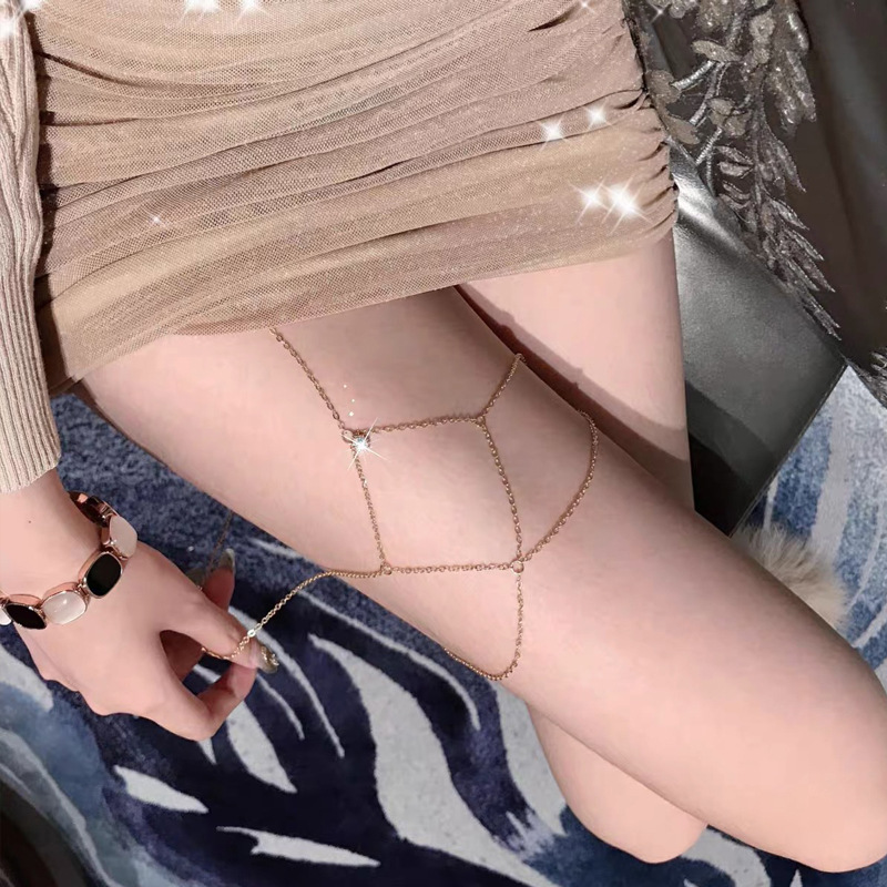 Bikini Chain Nightclub Diamond - Body Jewelry Thigh Chain ulasan dan harga