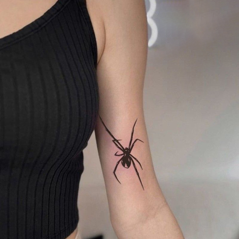 1 Sheet Spider Waterproof Temp - Body Jewelry Tattoo ulasan dan harga