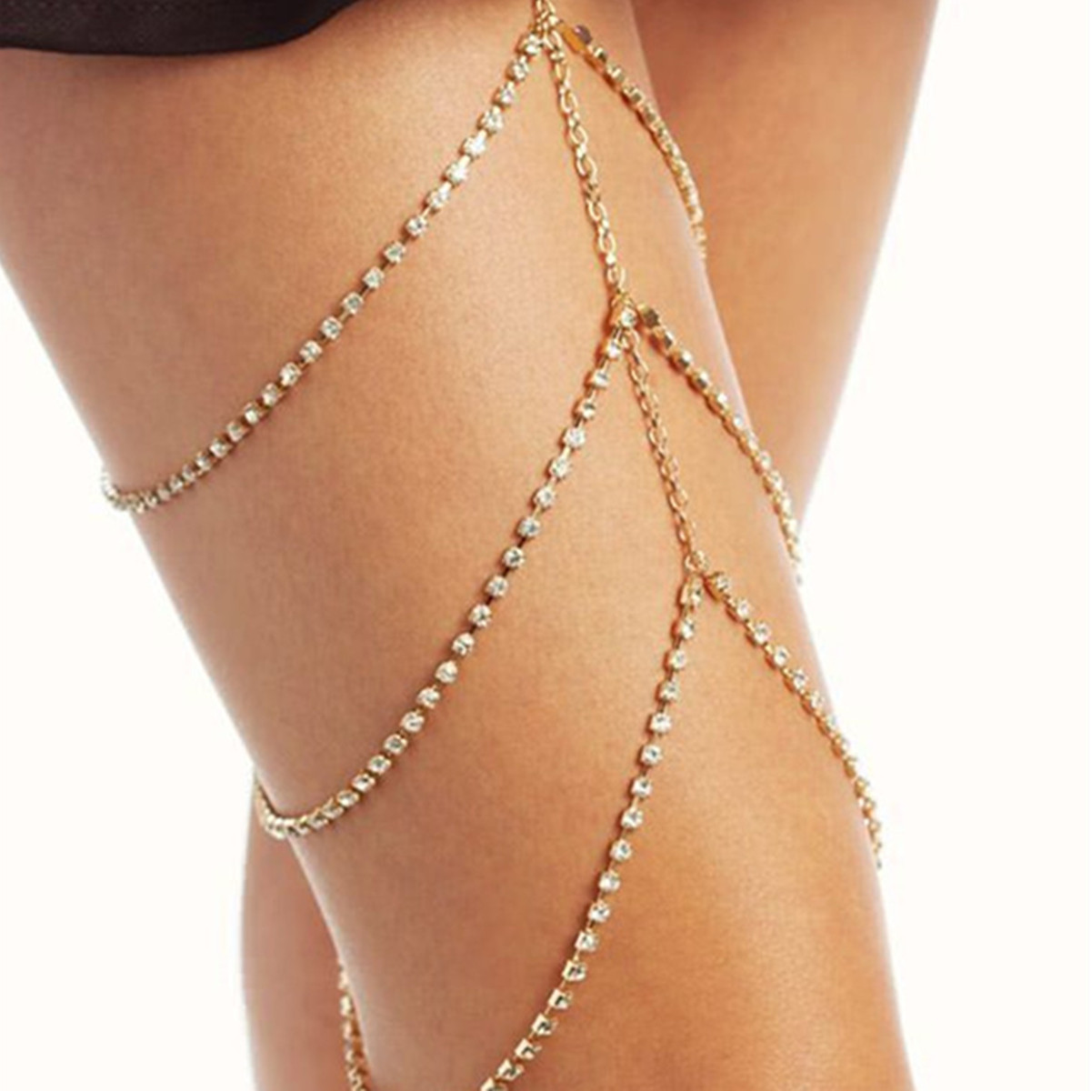 Thigh Chain Multilayer Claw Me - Body Jewelry Thigh Chain ulasan dan harga