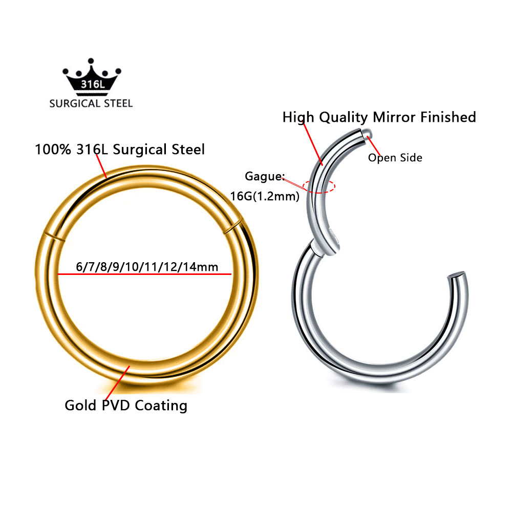 316L Surgical Steel Clicker Se - Conch Earring Hoop ulasan dan harga