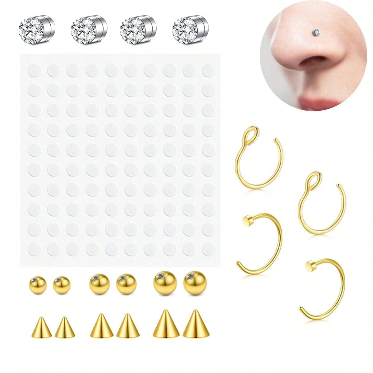 Fake Nose Rings Fake Septum Fo - Body Jewelry Nose Ring ulasan dan harga